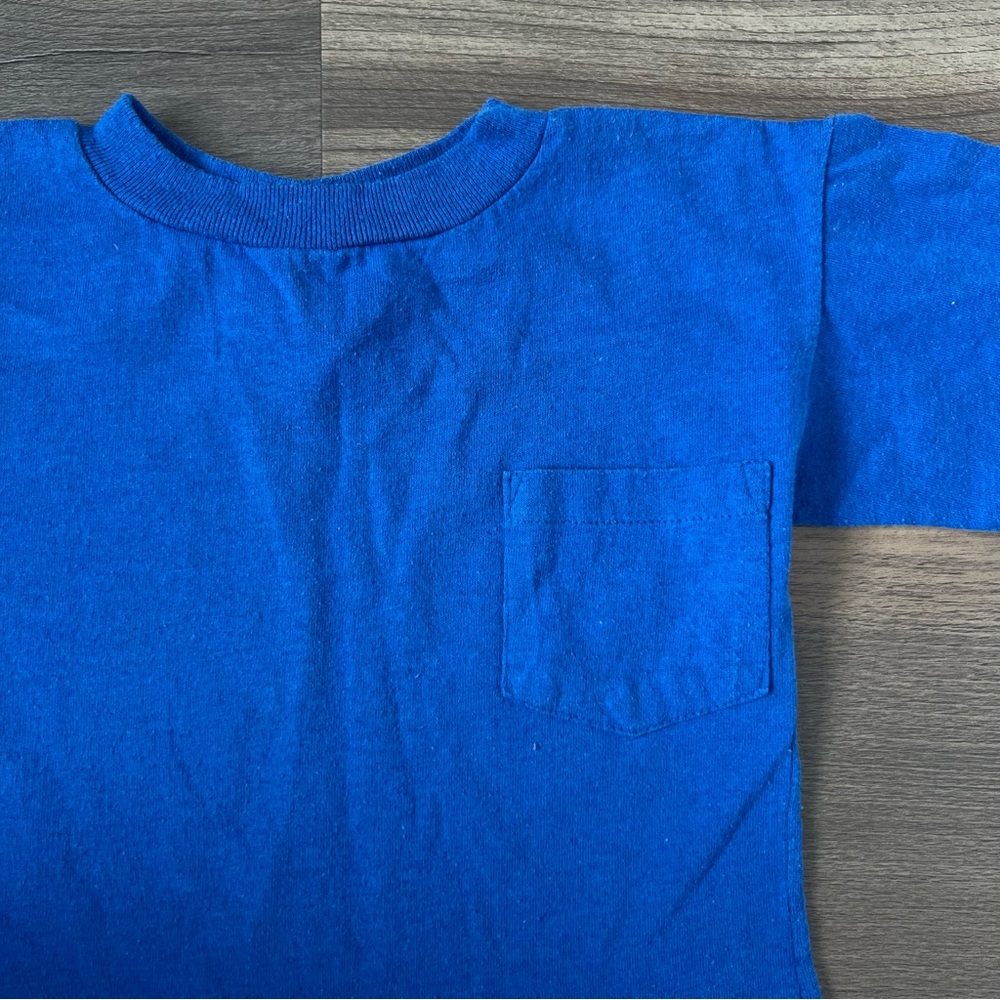 Vintage Electric Kids Youth Crewneck T-shirt Blue Size 6 - Picture 2 of 5